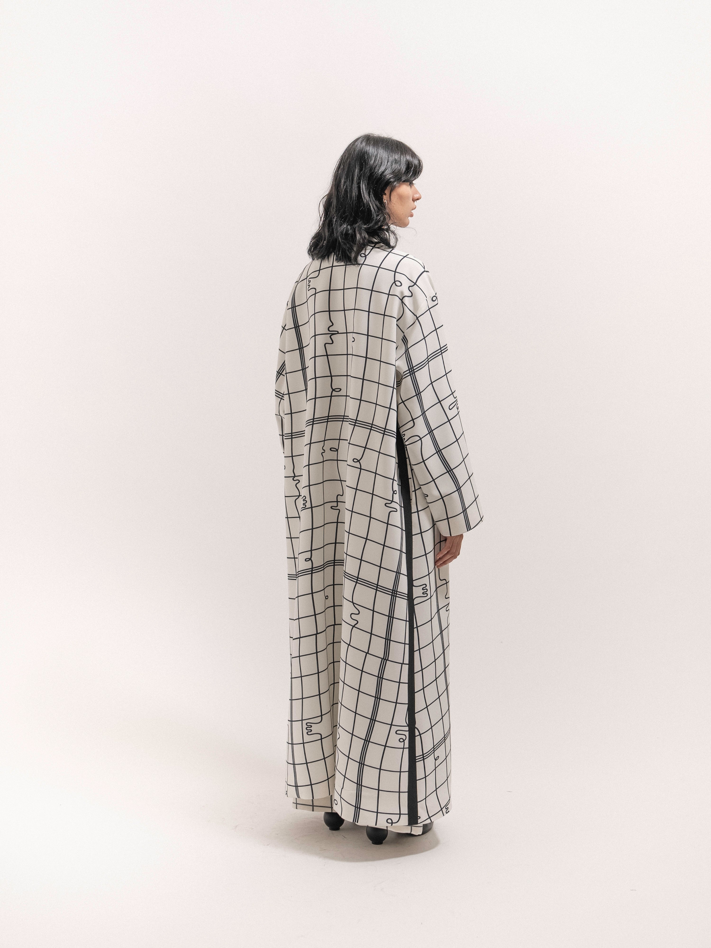 Grid Print Coat - 1