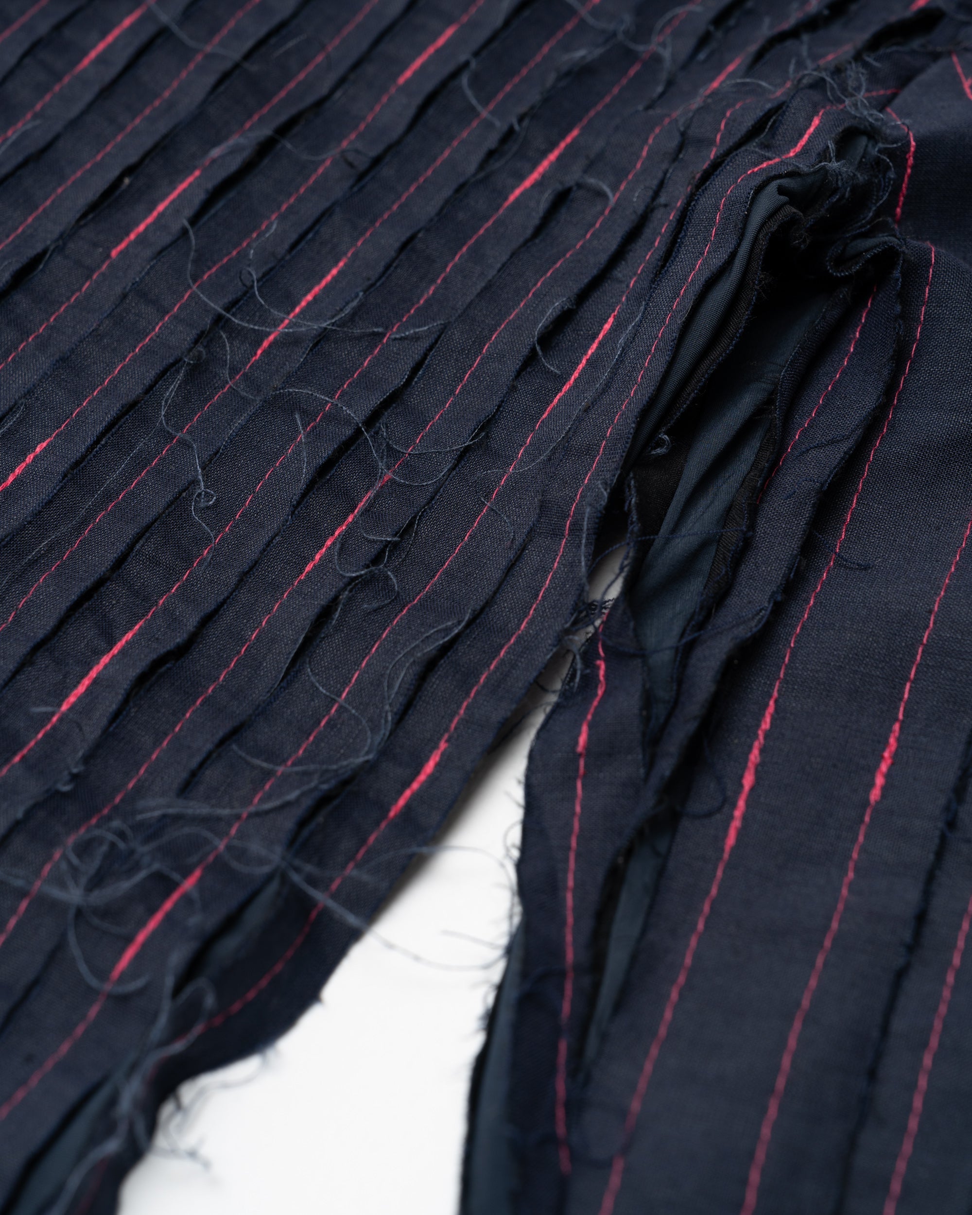 The Shredded Turtule Neck Top - Navy Blue - 3