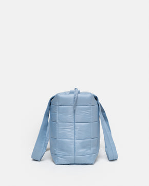 Baby blue midi puffer bag