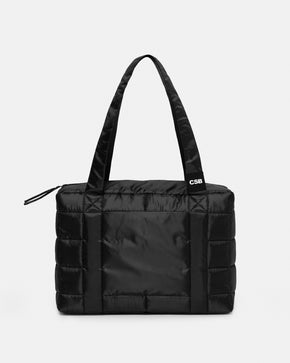 Black Midi Puffer Bag