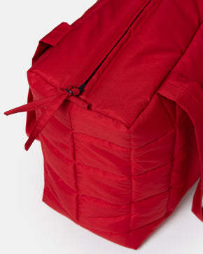 Deep Red midi puffer bag