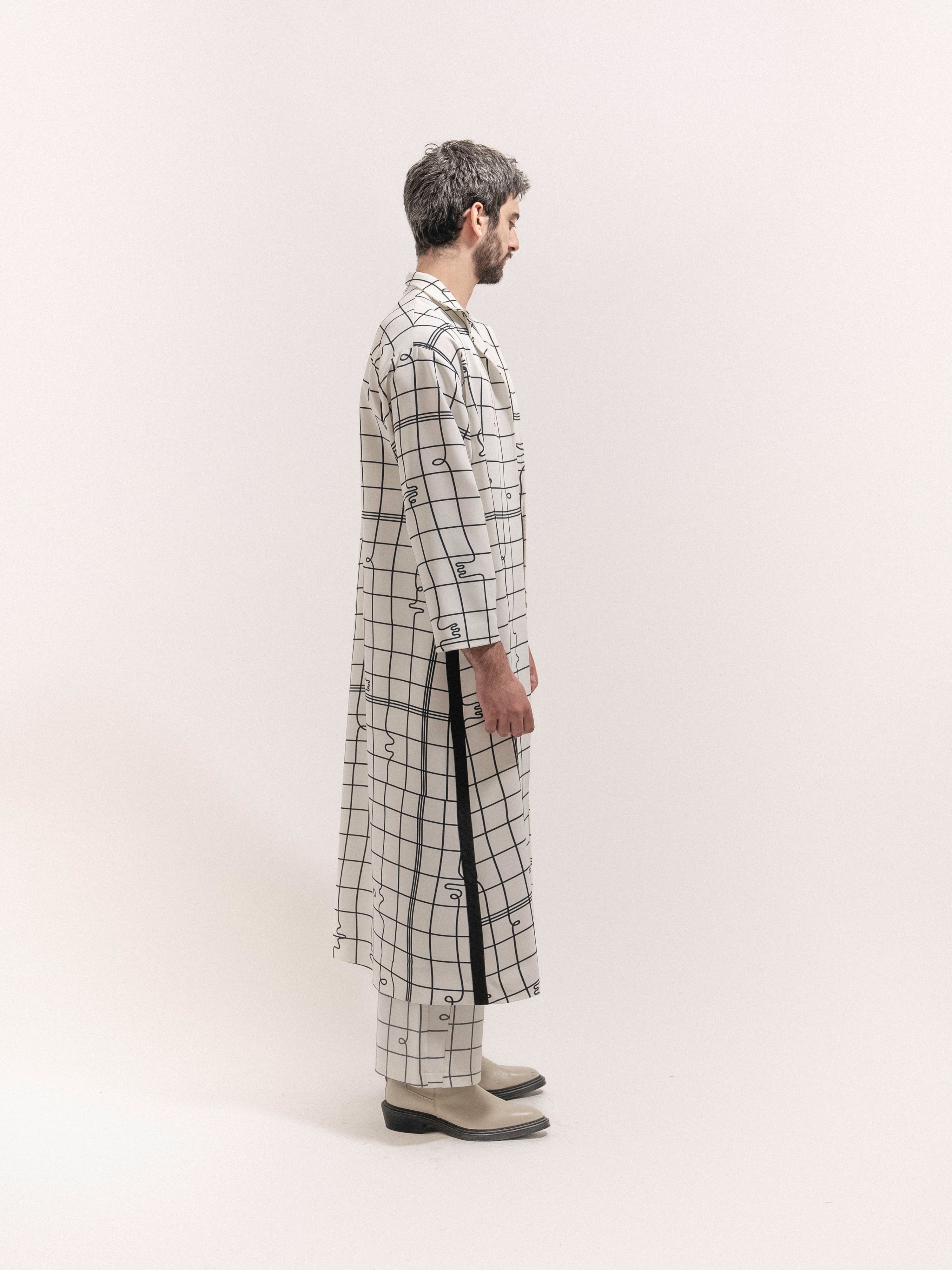 Grid Print Coat Male - 6