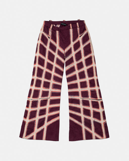 grid perspective pants