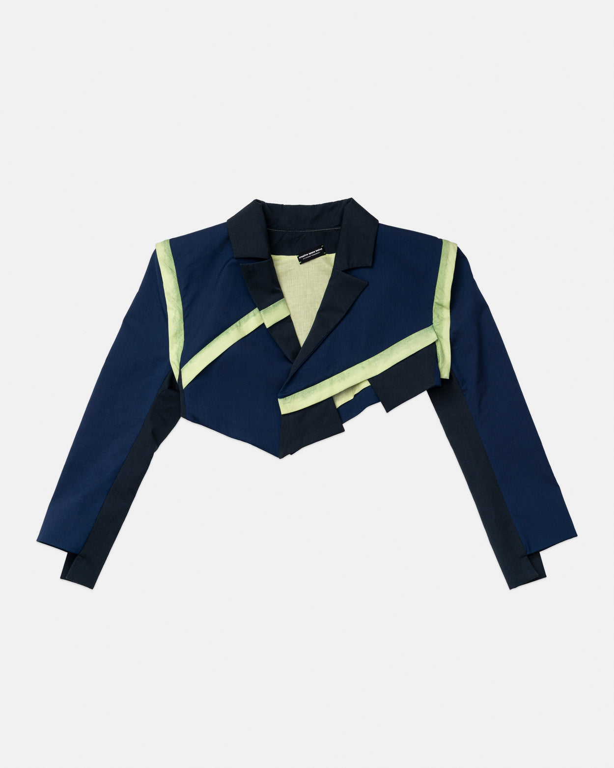 Neon light cropped tailored jacket