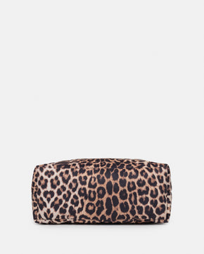 Leopard midi puffer bag