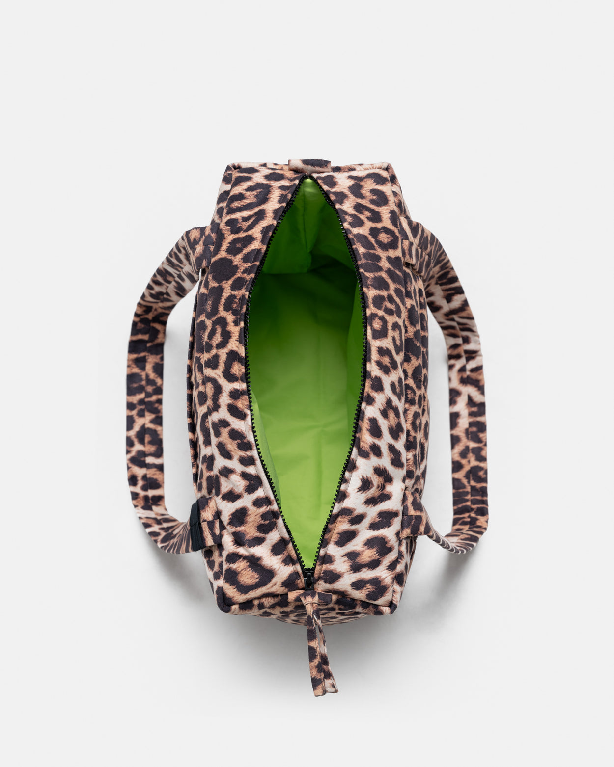 Leopard midi puffer bag