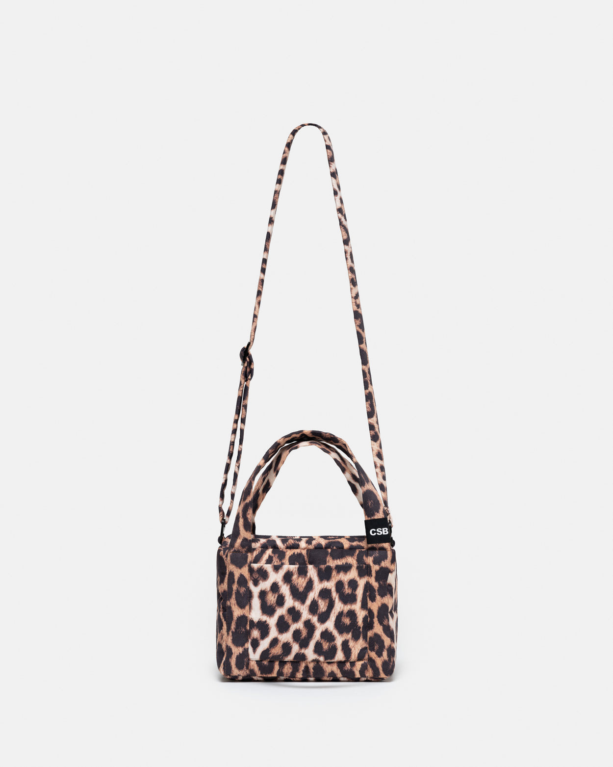 Leopard mini puffer bag