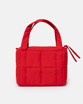 Bright Red Mini Puffer Bag