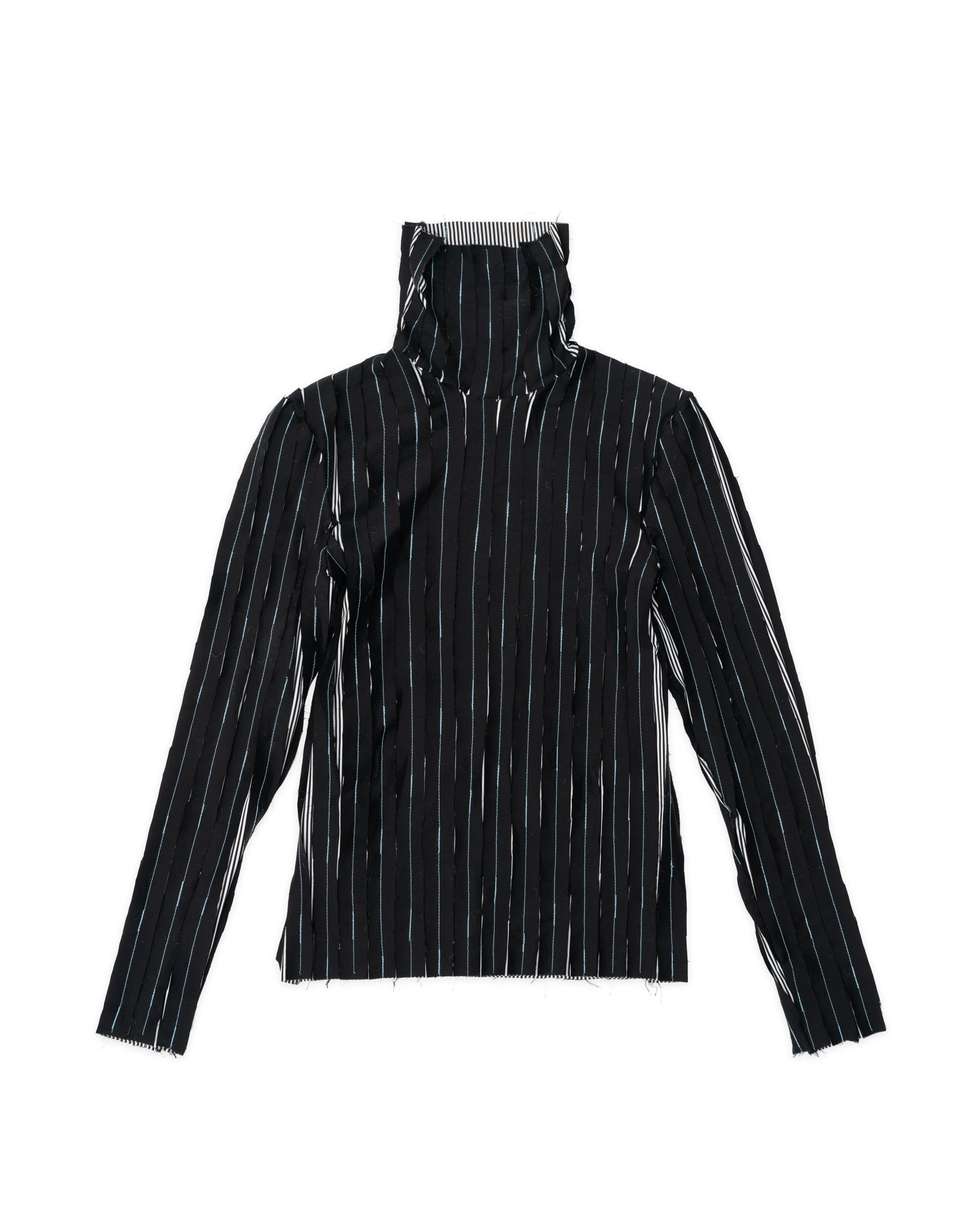 The Shredded TurtleNeck Top - Black - 1