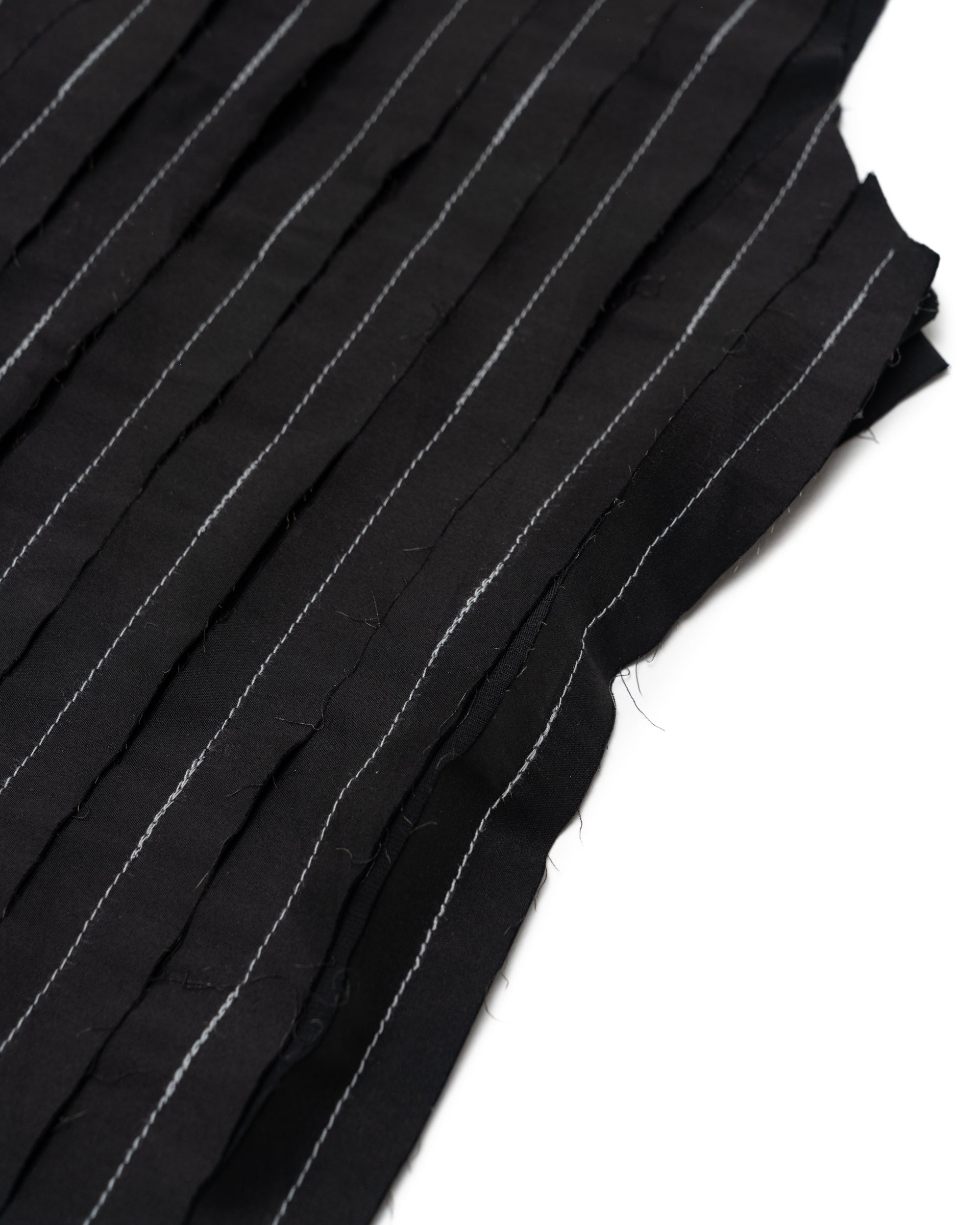 The Shredded TurtleNeck Top - Black on Black - 3