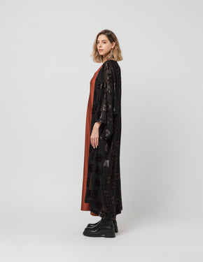 Sheer Black Diamond Caftan