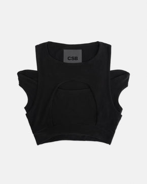 The Black Peek a Boo Crop Top