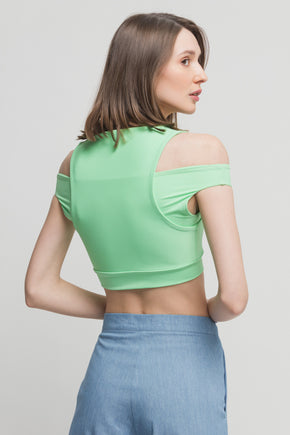 The Mint Peek a Boo Crop Top