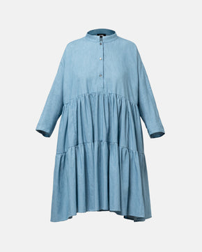 Blue Skies Two Ruffle Dress