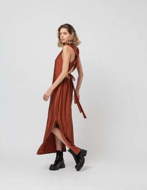 Brick Crossback Dress