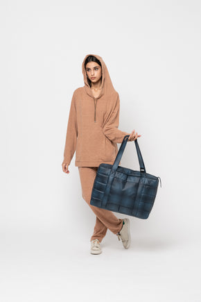 The Midnight Plaid Puffer Bag