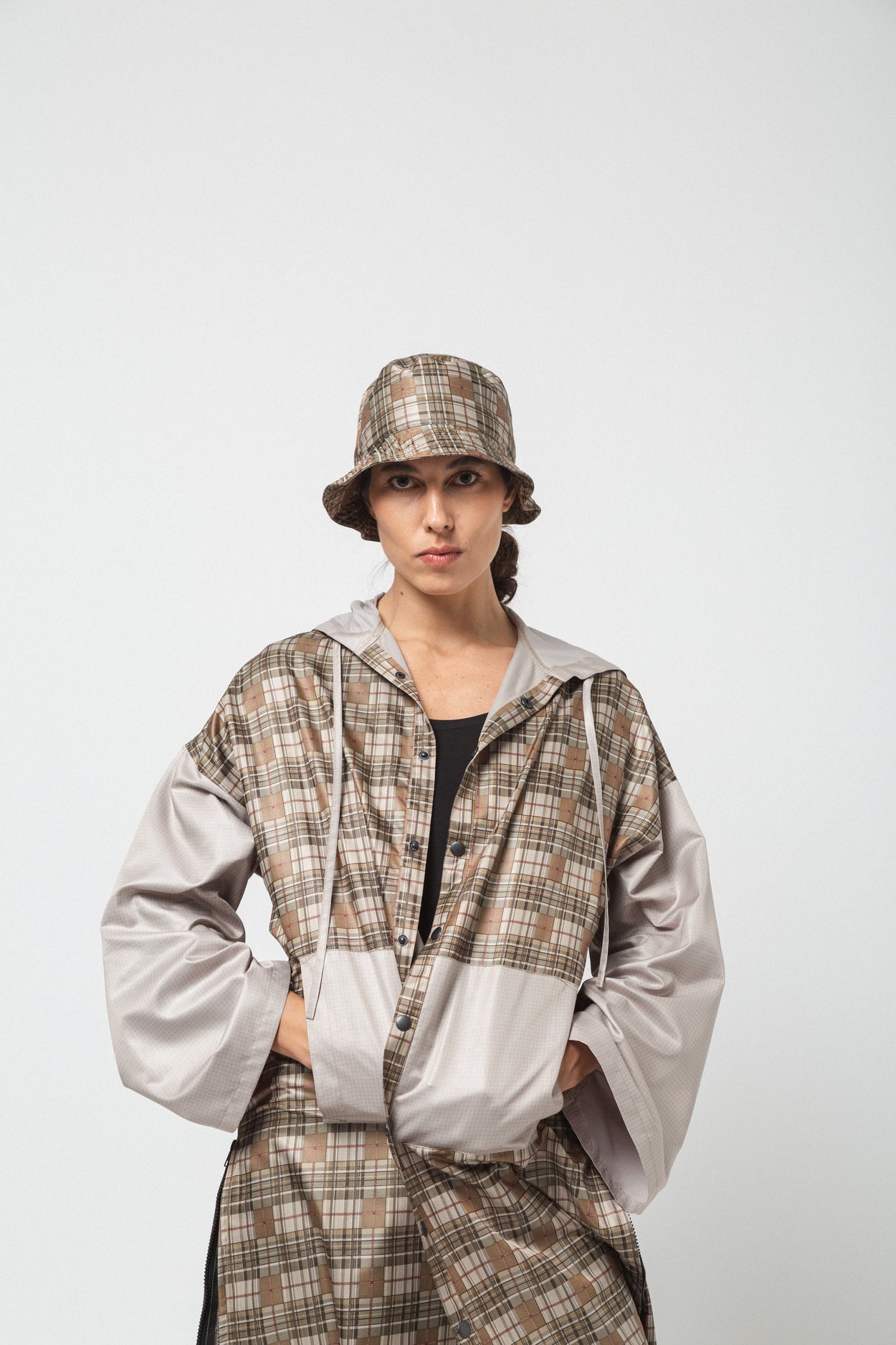 Gold Checkered Bucket Hat