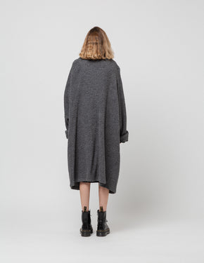 Grey Fluffy Wool Coat