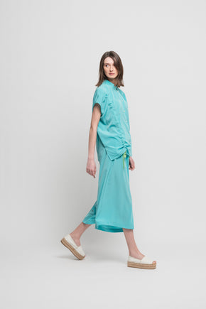 The Cyan Drawstring Shirt