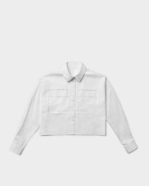 White cropped cowboy shirt