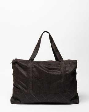 Brown Textured Travel Bag