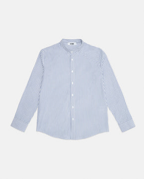 The Striped Mandarin Slit Shirt