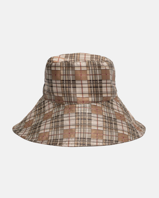 Gold Checkered Floppy Bucket Hat