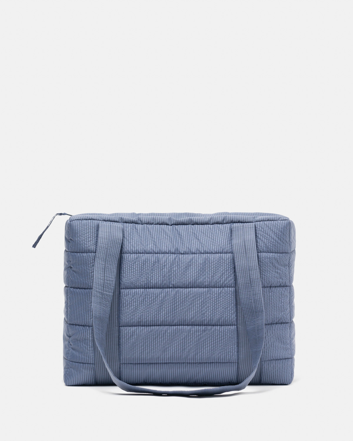 Midi Blue Check Puffer Bag