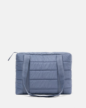 Midi Blue Check Puffer Bag