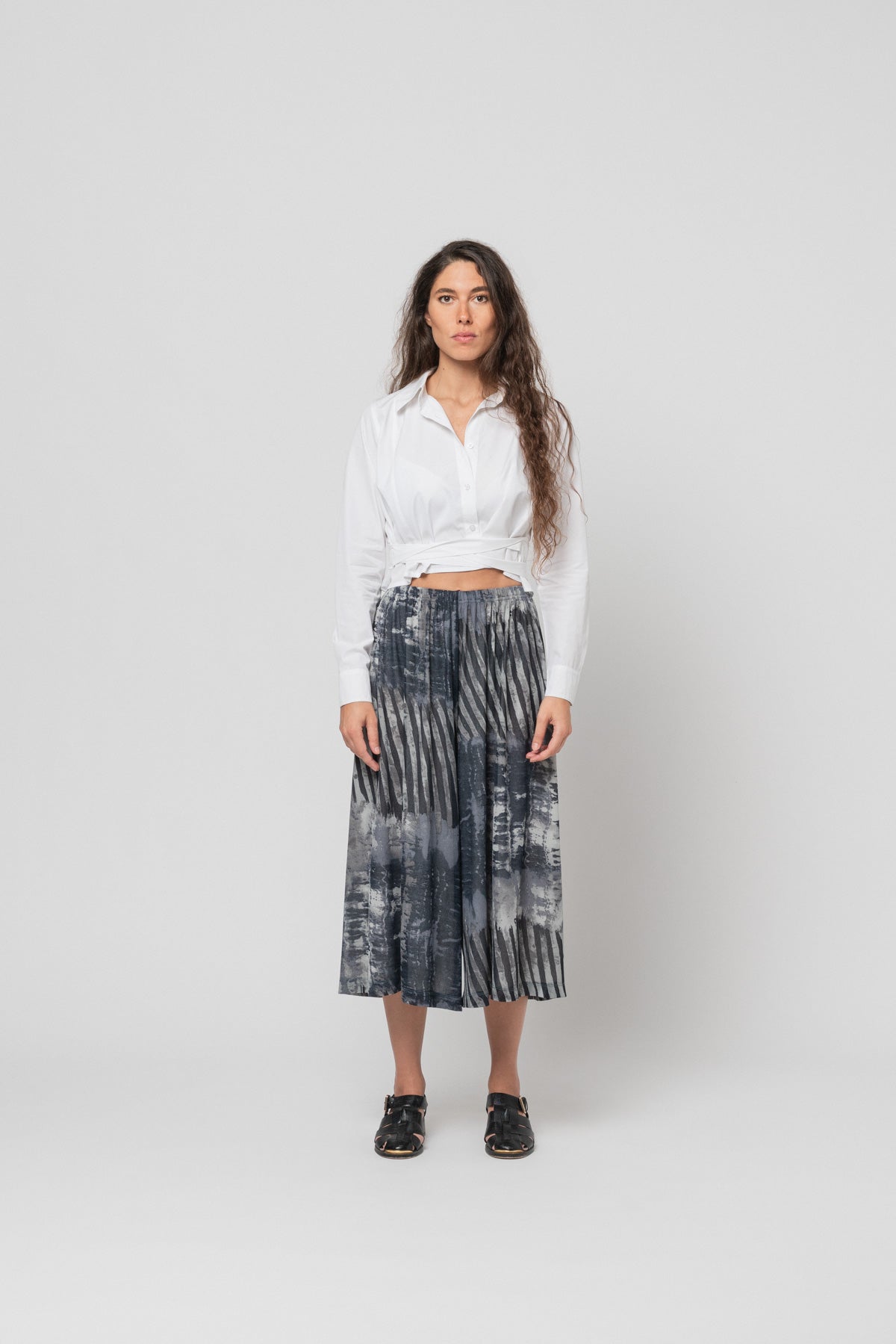 Etched Wide Pants