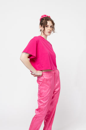 The Hot Pink Cropped T