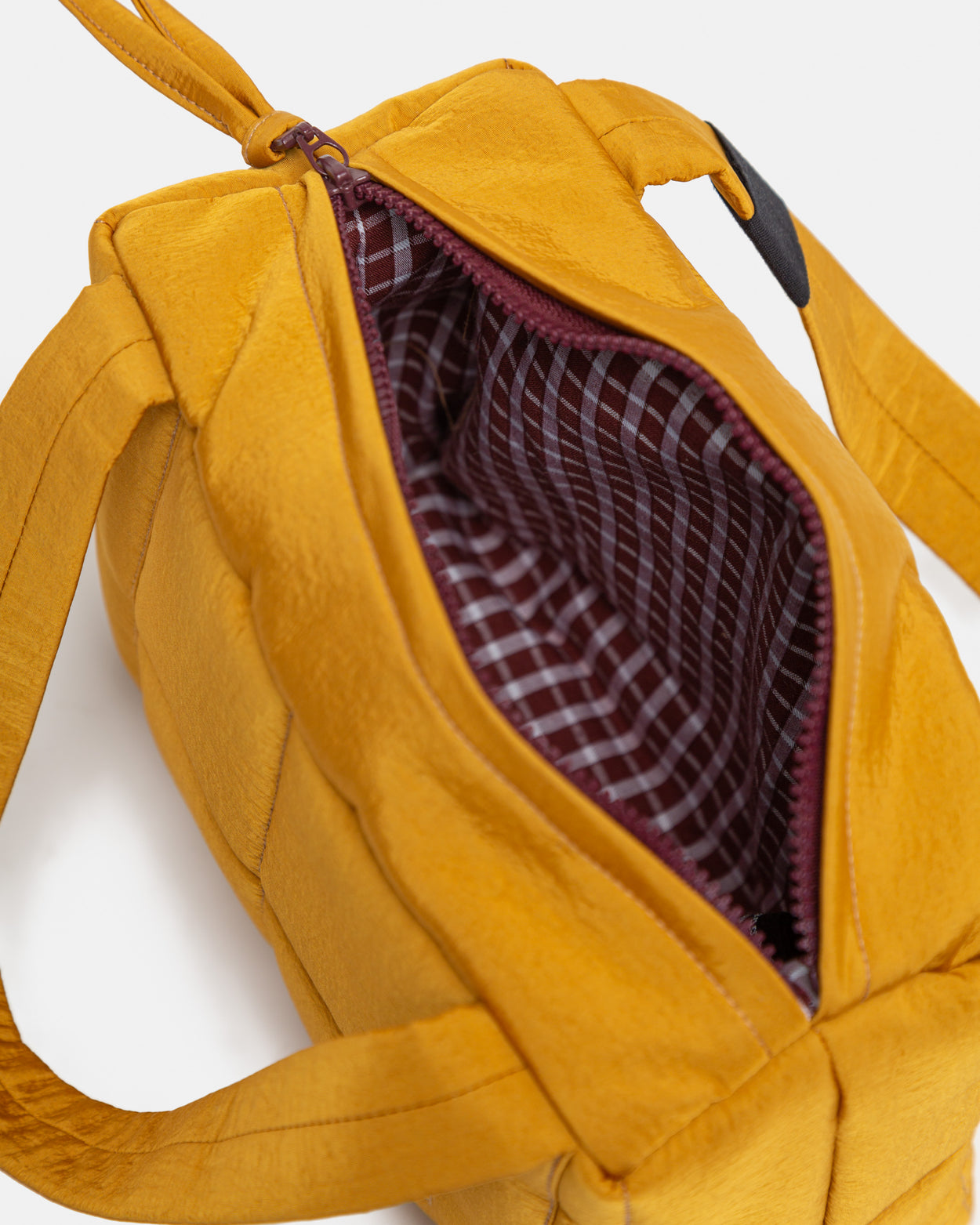 Mustard Mini Puffer Bag