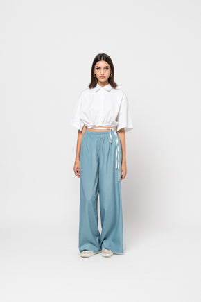 Pastel Blue Wide Pants