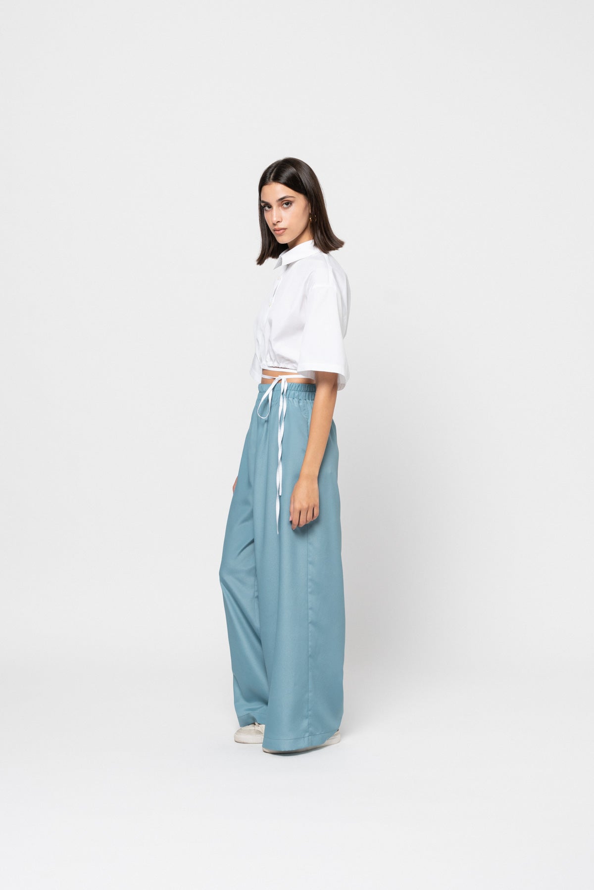 Pastel Blue Wide Pants