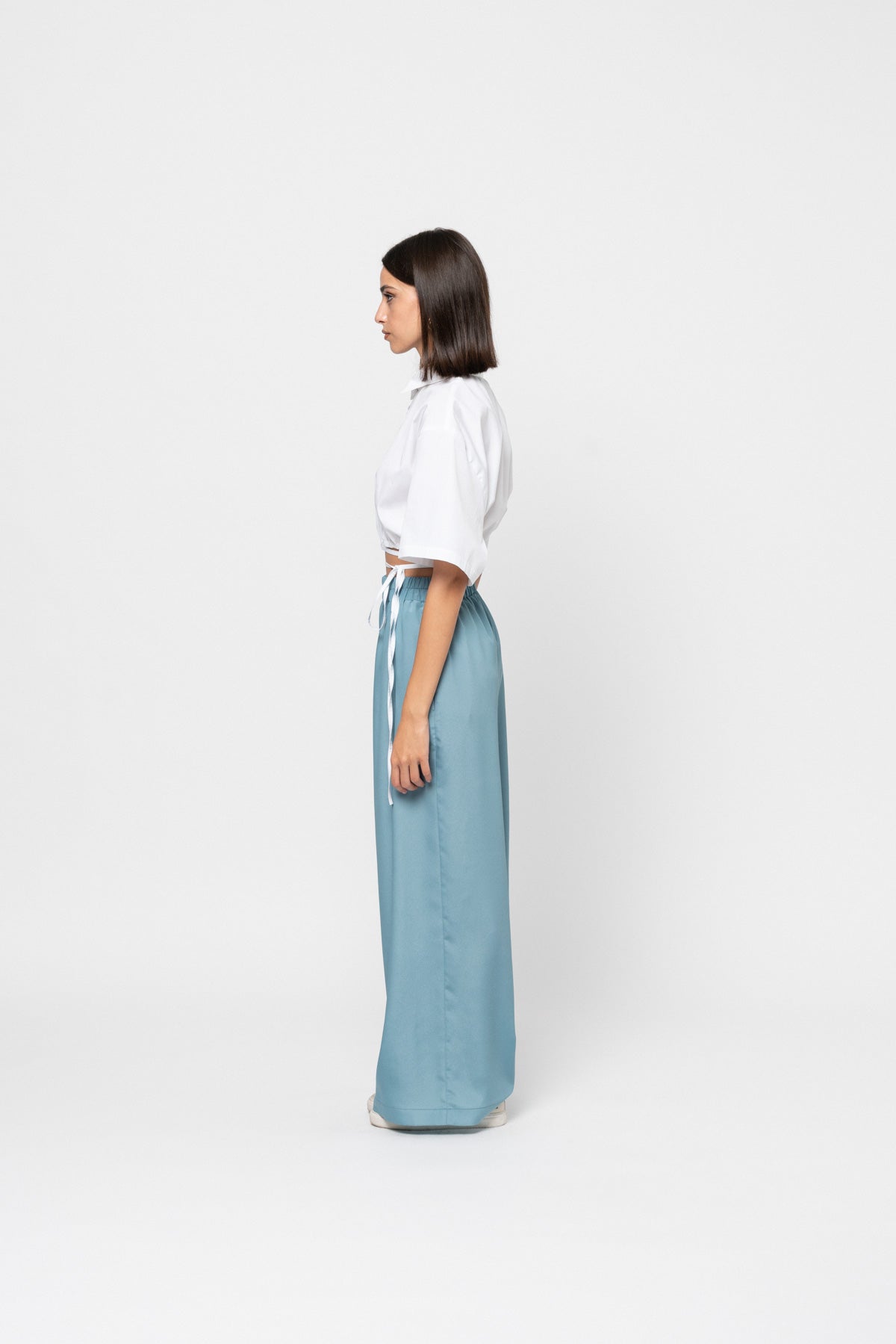 Pastel Blue Wide Pants