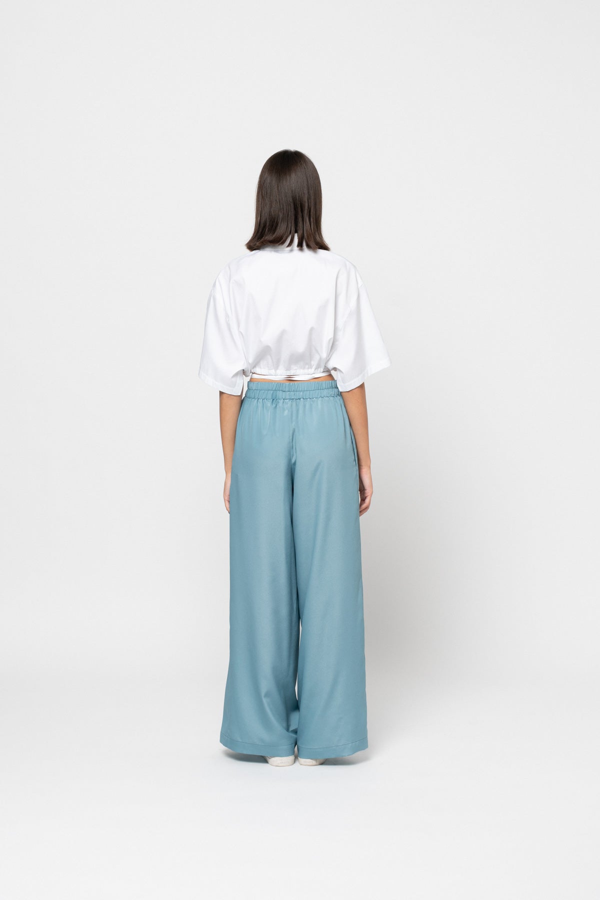 Pastel Blue Wide Pants