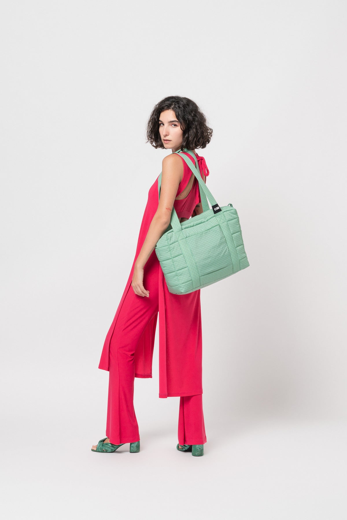 Midi Mint Puffer Bag