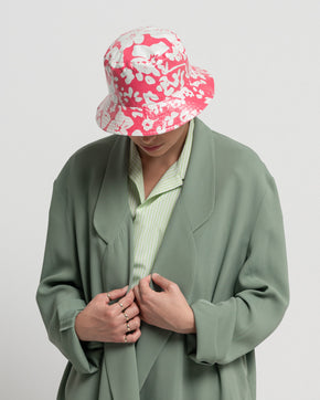 Pink Flower Bucket Hat