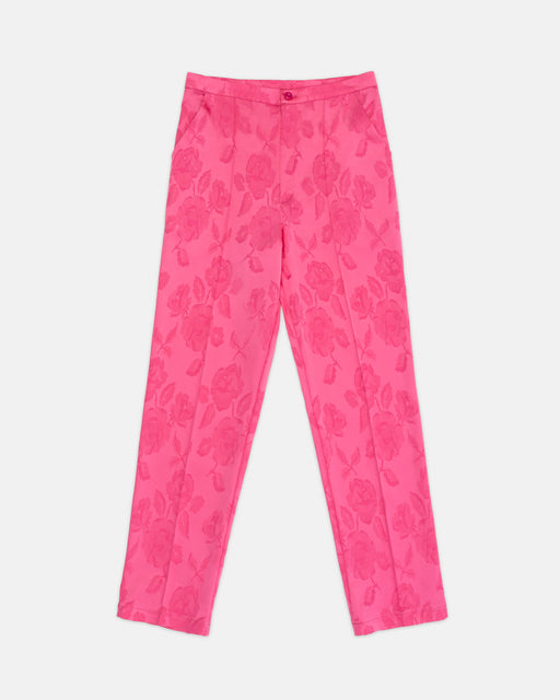 Pink Flower Tailored Pants