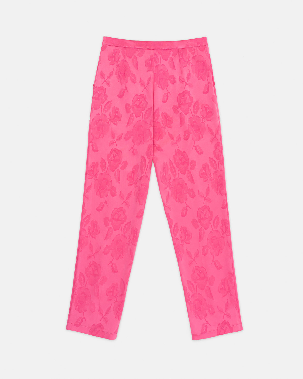 Pink Flower Tailored Pants