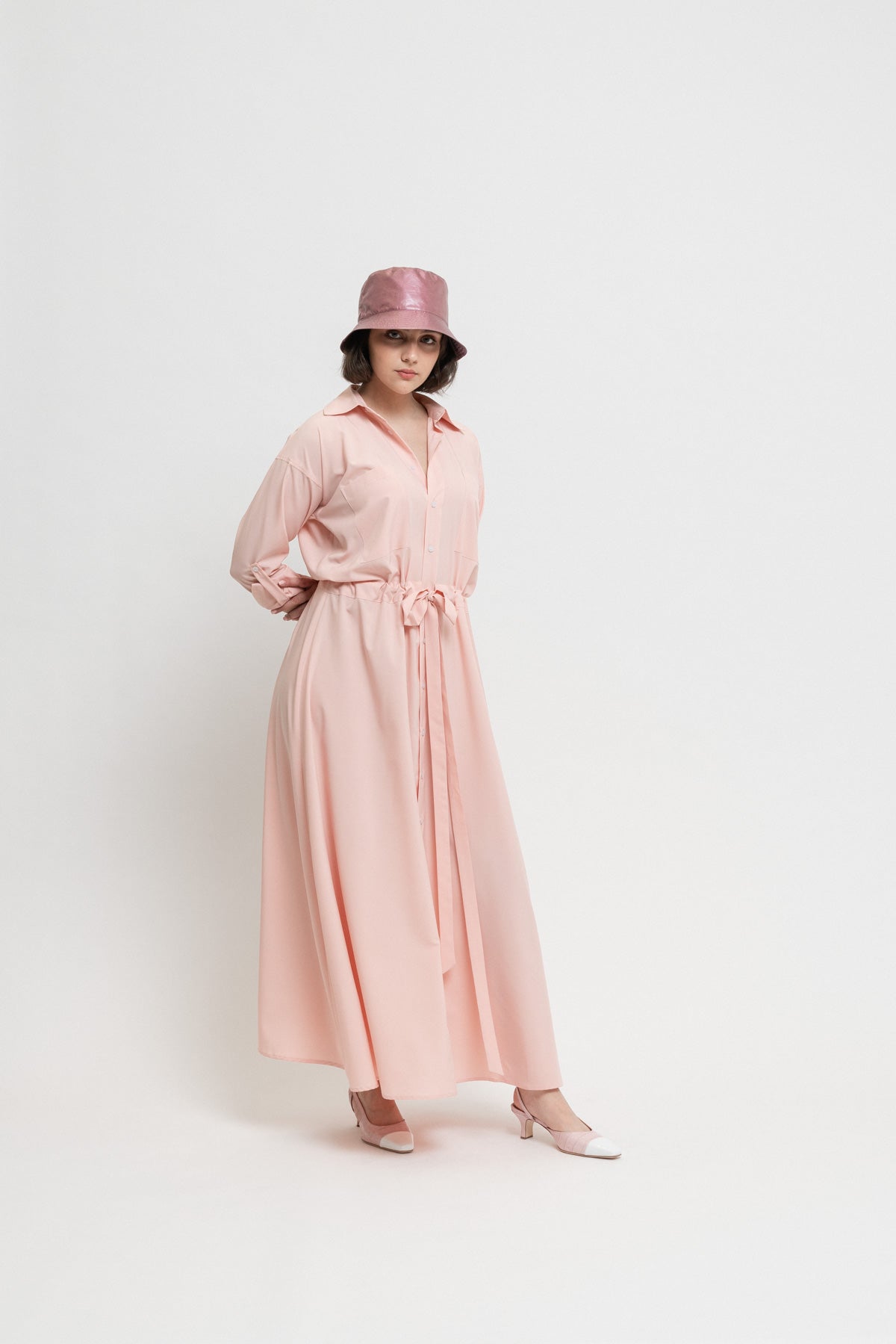 Powder Pink Waist Dress