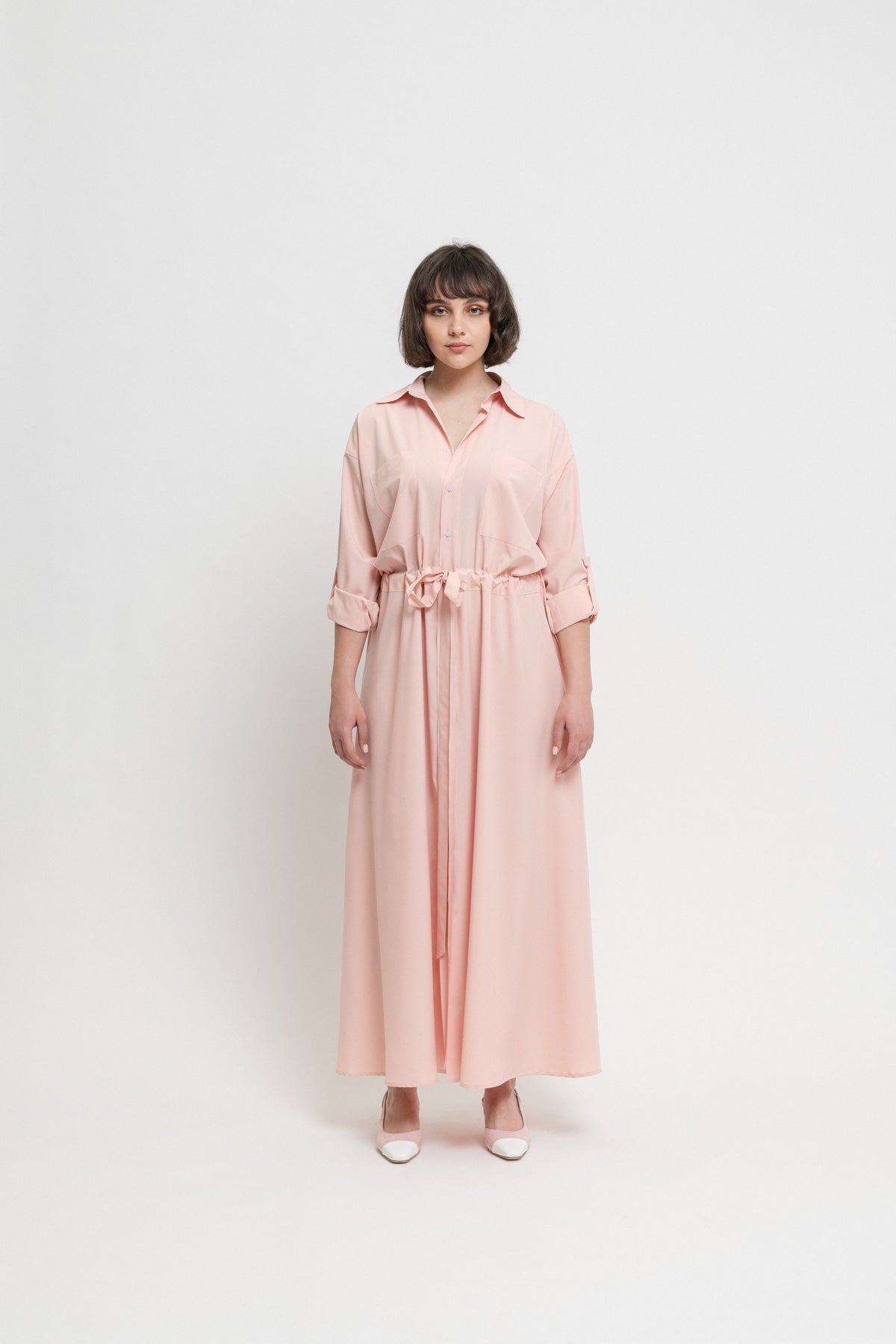 Powder Pink Waist Dress