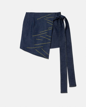 The Scratch Denim Skirt