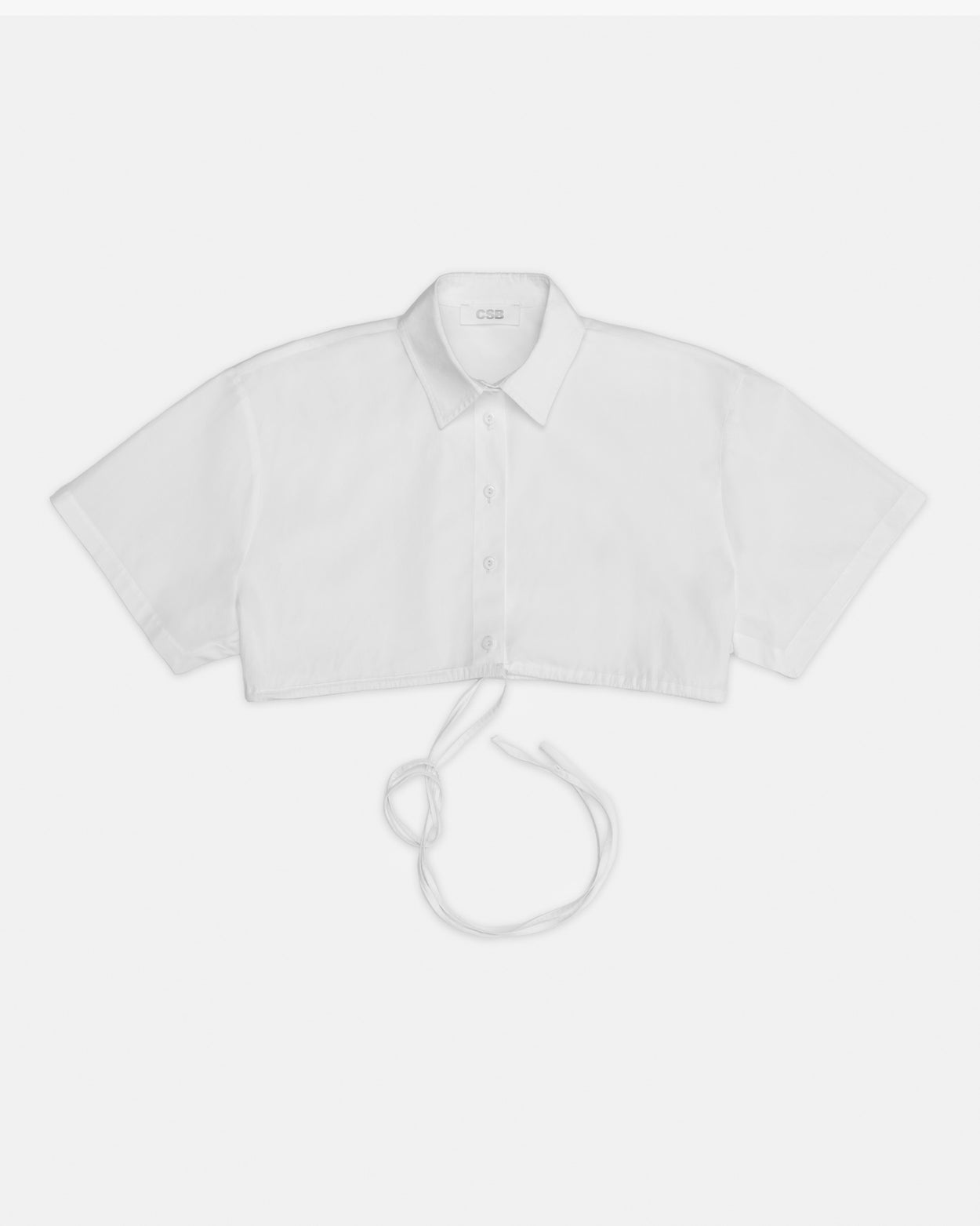 The White Cropped Wrap Shirt