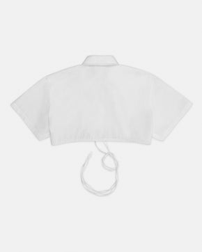 The White Cropped Wrap Shirt