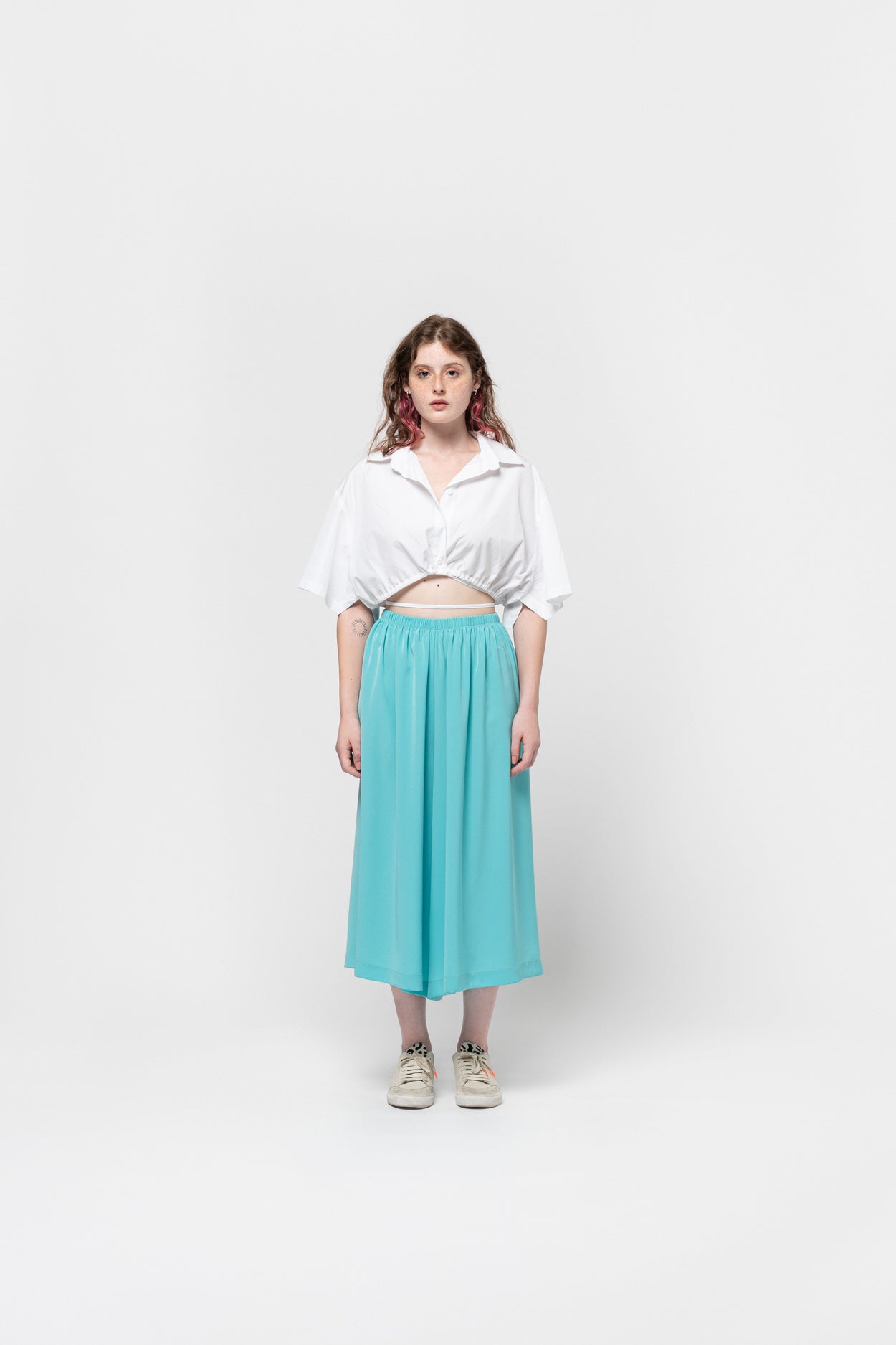 Cyan Wide Pants