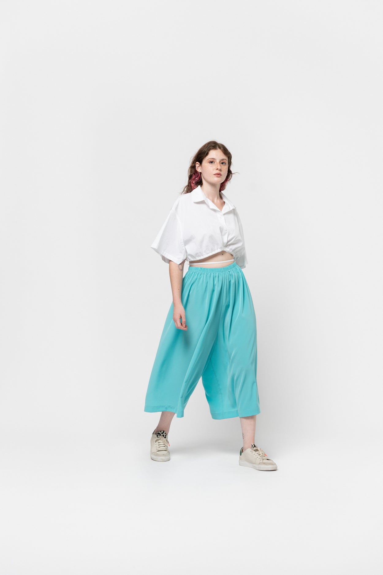 Cyan Wide Pants